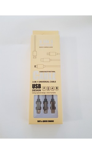 3 in 1 USB Daten- und Ladekabel